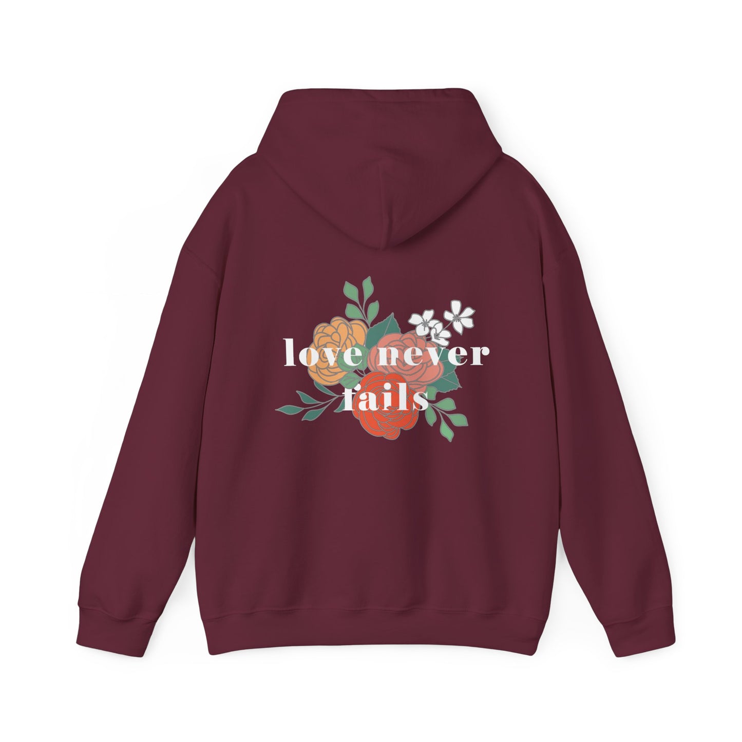 LOVE NEVER FAILS HOODIE